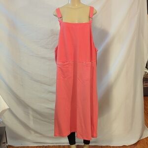 Pink Studio ease Apron Dress With Pockets